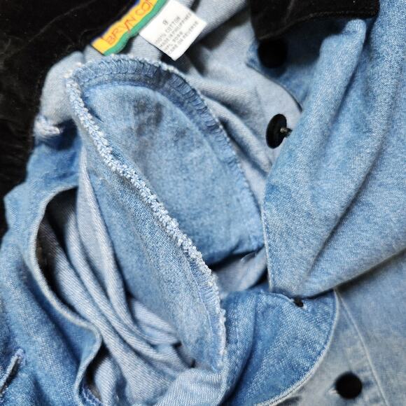 Bryn Connelly denim dress modest VINTAGE size 8 - Picture 4 of 8